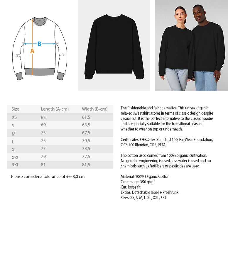 Radder Oversize Sweatshirt 2.0 ST/ST mit Stick  - Radder Oversize Sweatshirt 2.0 ST/ST mit Stick