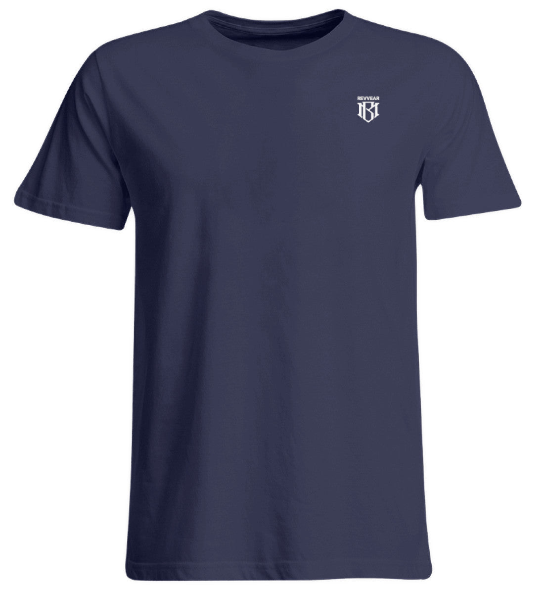 Übergrößen Unisex T-Shirt, navy blue, cotton, round neck, plus sizes available.