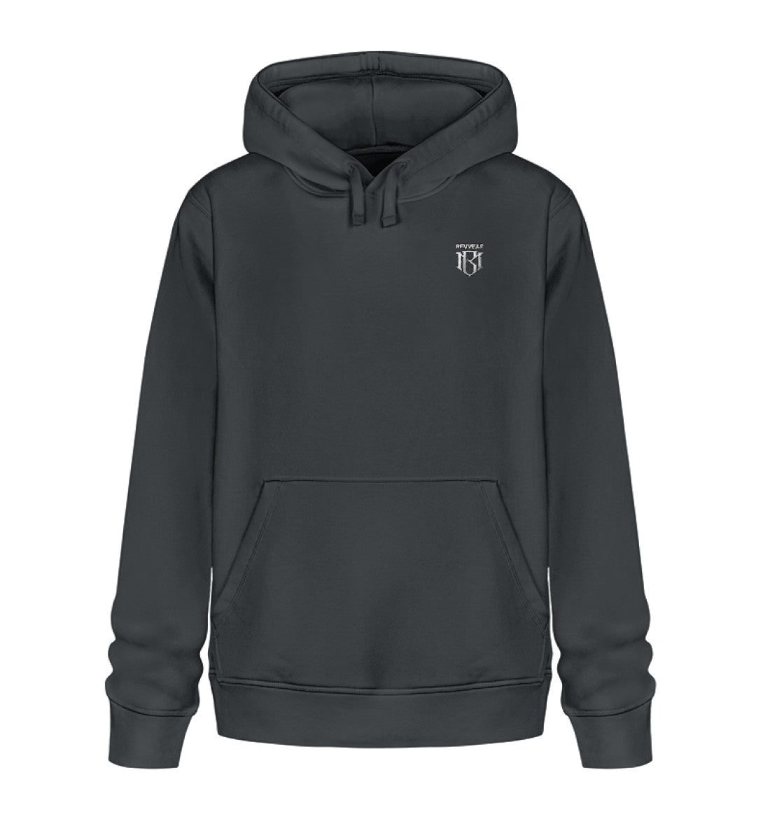 Unisex Drummer Hoodie 2.0 made of 100% organic cotton and recycled polyester, featuring a stylish design and premium comfort.