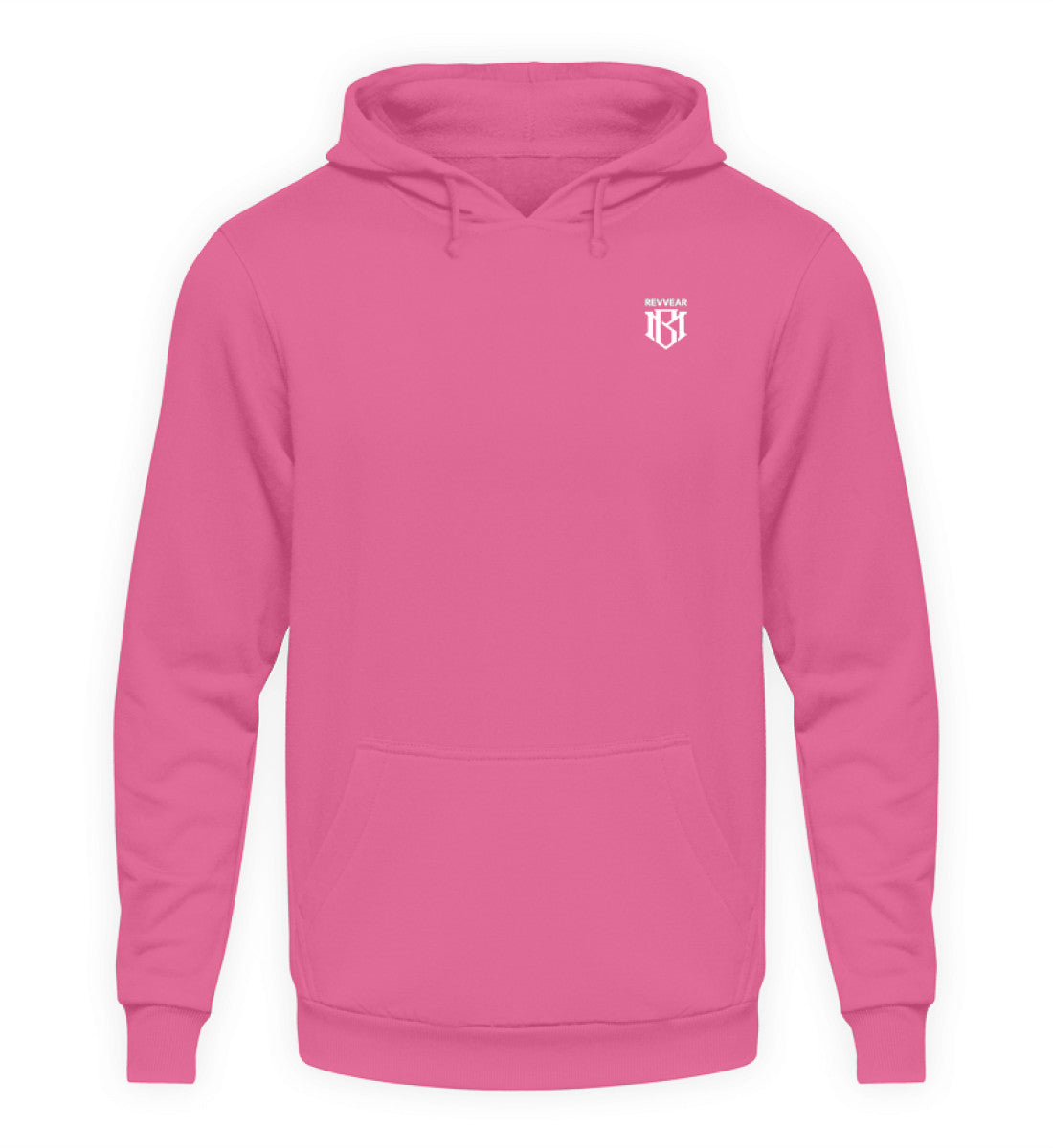 Unisex Hoodie in Pink with Drawstring Hood, Cotton-Polyester Blend