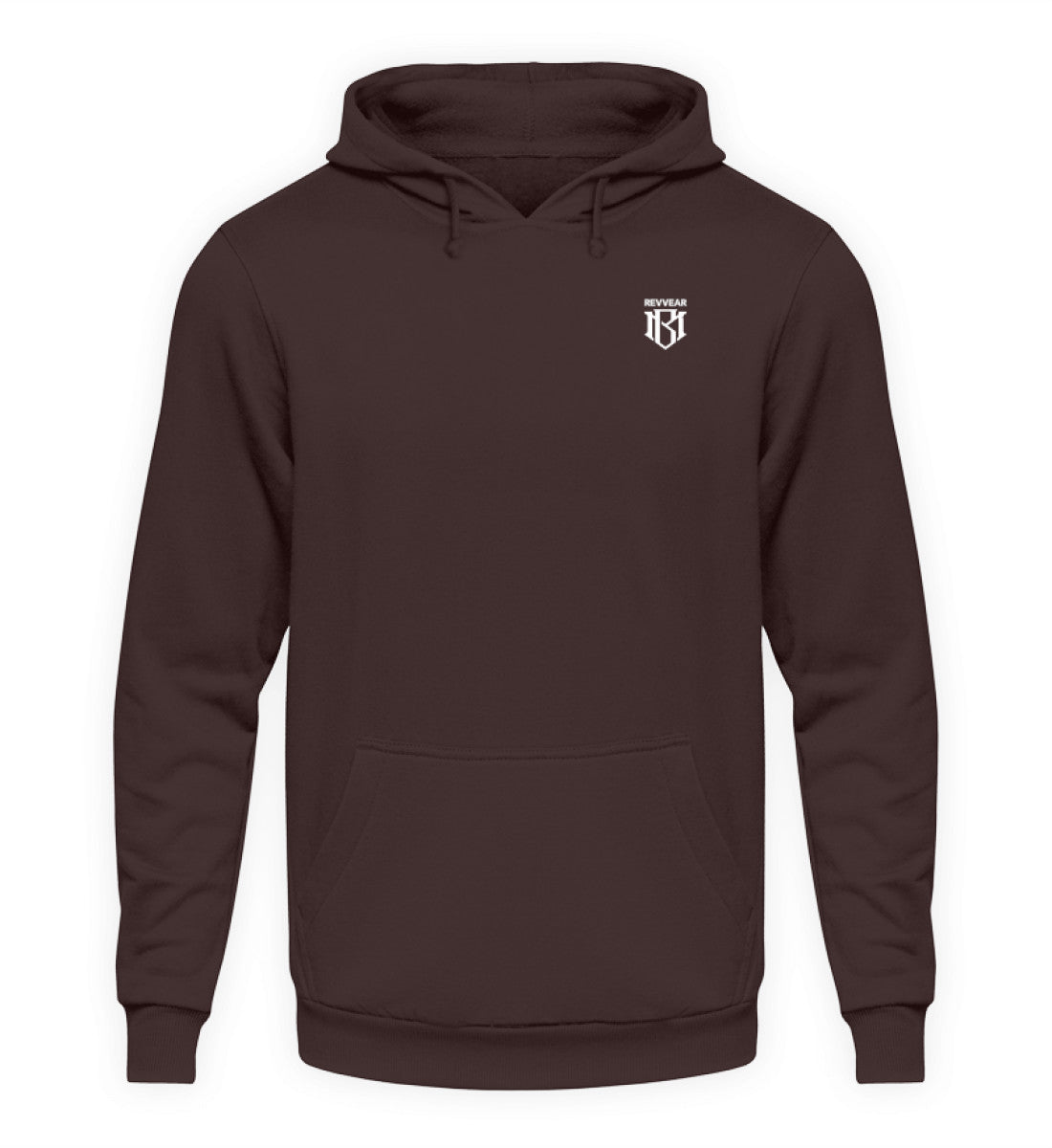 Unisex Hoodie in Brown with Drawstring Hood and Front Pocket